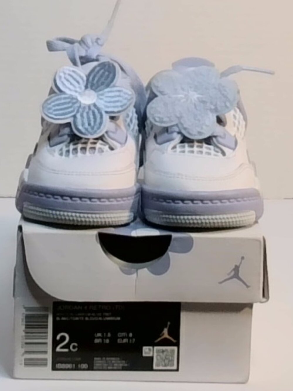 Jordan 4 Retro TD “Forget Me Not” size 2C